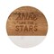 Craft Express 4 Pack Engravable Round Marble and Wood Coasters – 4" for Laser Projects